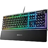 SteelSeries Apex 3 - Tastiera da Gaming RGB – Illuminazione RGB a 10 Zone – Poggiapolsi Magnetico di Alta Qualità – PC Layout