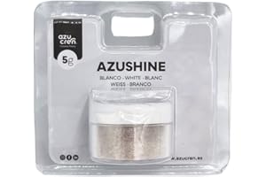 Azucren, Paillette Alimentaire, Paillette Alimentaire cocktail, Poudre Pailletée Comestible, Idéale pour la Décoration de Gâteaux, de Fondants, de Crème au Beurre, 5 Grammes. AZUSHINE (Blanc)