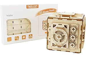 Aartner 3D Puzzlebox Cluebox, Codebox Rätsel Erwachsene, Rätsel Geschenkbox, 3D Holzpuzzle - Sequenzielle Geldgeschenk Puzzlebox - IQ PuzzleCluebox - Denkspiele