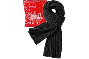 Voqeen Mujeres Bufanda Invierno Suave Chunky Bufanda De Punto Para Las Mujeres Grueso Abrigo Largo Para El Clima Frío