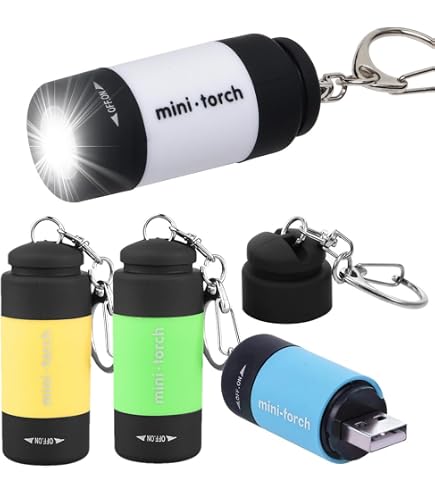 Mini Torcia LED Colorata, Set 16 Pezzi Portatile per Campeggio ed Escursioni