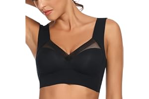 WOWENY BH Damen Ohne Bügel Schlaf Bustier Tops Spitze Bralette Bügelloser Klassischer T Shirt BH Schalen BHS Bralette Komfort Weicher Seamless
