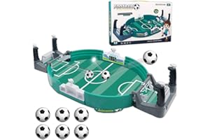 Aoreun Interaktives Tischfußballspiel, Mini Tischkicker Desktop Spielzeug Tisch Fußball Kit mit 6 Fußbälle, Fußball Geschenke für Jungs, Interaktive Brettspiele für Kinder Erwachsene