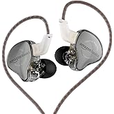 Amazon Basics Pro Series IEM Wired Earphones | HiFi Dynamic Driver |3.5 mm Plug | Silver-Plated OFC Cable | 0.75mm Detachable