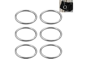 SOPWMAP Set di 6 Moschettoni Rotondi in Lega di Zinco da 60 mm, Moschettone Resistente per Borse e Portachiavi, Ideale per Fai da Te e Attività Outdoor