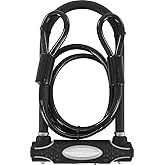 MASTER LOCK U-kilit, d&ouml;ng&uuml; kablosuyla [tuş kilidi] [braketli] [sertifikalı bisiklet kilidi - g&uuml;venli altın sertifikası] 8274E