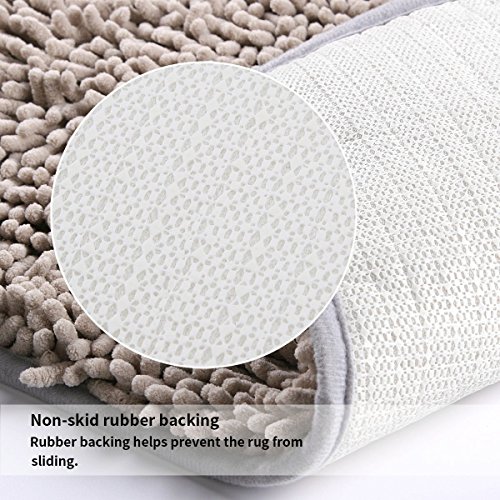 Leefrei Anti-Rutsch-Beschichtung WC-Vorleger /Badvorleger /Badematte (50x50cm, Beige) - 5