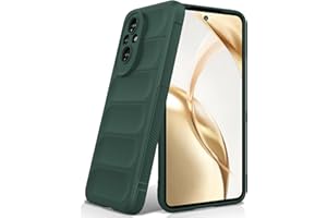 BonYonka Silikonowy Etui do Honor 200, Miękką Wyściółką Wewnętrzną z Mikrofibry, Obiektywem Aparatu Pełna Ochrona, Osłona Odporna na Uderzenia - zielony