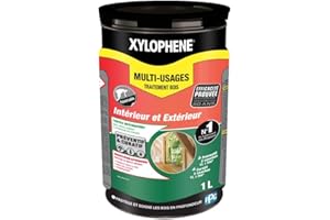 XYLOPHENE - Traitement Multi-usages Intérieur et Extérieur - Pour les Zones Difficiles d'Accès - Élimine Insectes et Termites - Formule renforcée en fongicide - Séchage rapide - 1L - Incolore