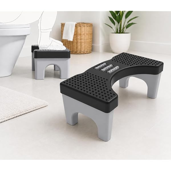 AZEN Toilet Stool Squat Adult, Wood Poop Stool for Bathroom Adults