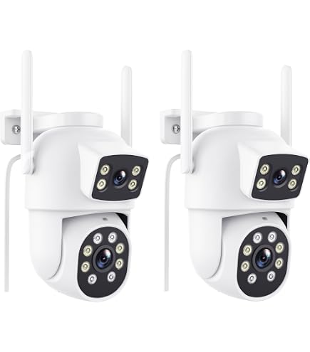 Reobiux 2K Dubbele Lens Buitencamera – 360° PTZ, Kleurnachtzicht, Bewegingsmelding, Tweeweg Audio, IP66 – Bewaking Rondom