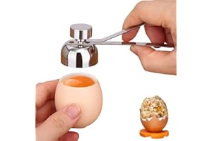 MISS-SHOP Topper de Huevo,Abridor de Huevo Acero Inoxidable Cortador de Ccáscara de Huevo Huevo Topper Cortador Abridor Separador de Cáscara de Huevos,para Huevo Duro Crudo/Blando