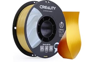 Creality PLA Filamento a Stampante 3D Printer Silk Shiny PLA Filament 1.75mm +/-0.02mm, 3D Printing Filament 1KG/2.2lb (Oro)