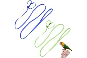 AVUELOI Imbracatura per uccelli, 2 Pezzi Guinzaglio per Uccelli, Pettorina e guinzaglio per Uccelli Pappagallo, Pettorina Regolabile per Pappagallo, Outdoor Carrying Flight Rope Tether Uccello Harness