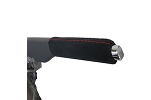 CABOTEC Überzug Handbremse Handbremsgriff Für VW Golf 5 6 EOS SCIROCCO ALCANTARA NAHT WÄHLBAR (ROT)