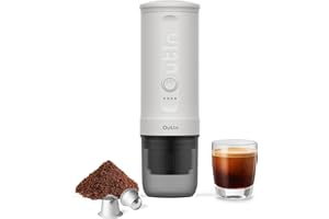 Outin Nano Portable Electric Espresso Machine with 3-4 Min Self-Heating, 20 Bar Mini Small 12V 24V Car Coffee Maker, Compatible with NS Capsule & Ground Coffee for Camping, Travel, RV, Hiking, Office