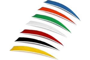 ZZYB 50pcs Plume de Flèche Empennage de Flèche 4 Pouces 5 Pouces Fletches Naturelles Aile Droit pour Les Flèches de Bricolage Flèches de Carbone