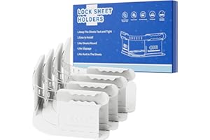 GENCAM Klipsy do prześcieradła, 4 szt. ciężkich chwytaków na prześcieradło z listwami blokującymi, uchwyty na prześcieradła do ochraniaczy materacy, koców, pościeli (szare)