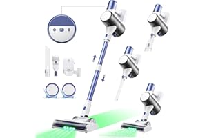 Ultenic U10 Ultra Cordless Vacuum Cleaner Self-Standing, 40000Pa Powerful Deep Cleaning, Tangle-Free Brush, Rechargeable Battery, Lightweight Stick Hoover for All hardwood Floors Tiles Pet Hair