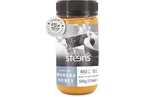 Steens Manuka Honey MGO 400 + - 500 g rein roher 100% zertifizierter UMF 13+ Manuka Honig - abgefüllt und versiegelt in Neuseeland - 500 g