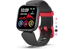 Mgaolo Kids Smart Watch for Boys Girls,Fitness Tracker with Heart Rate Sleep Monitor for Android iPhone,Waterproof DIY Watch Face Pedometer Activity Tracker (Can be used without app/phone)
