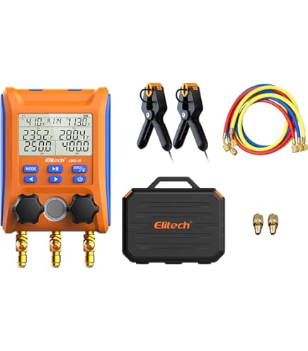 ICT-220 Double Thermocouple Thermometer – High Precision K-Type Temperature Sensor With App, Fast Response Time, Suitable For Refrigeration Engineering, Car Repair And Heat Pump Industry