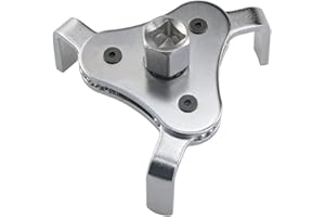 YISIZES Oil Filter Claw Wrench, Universal Oil Filter Sockect Removal Pliers Tool, 3 Jaw Adjustable Oil Filter Remover Clamp Tool, Grip The Oils from 55mm-110mm, Fits Most Cars Trucks Motorcycles