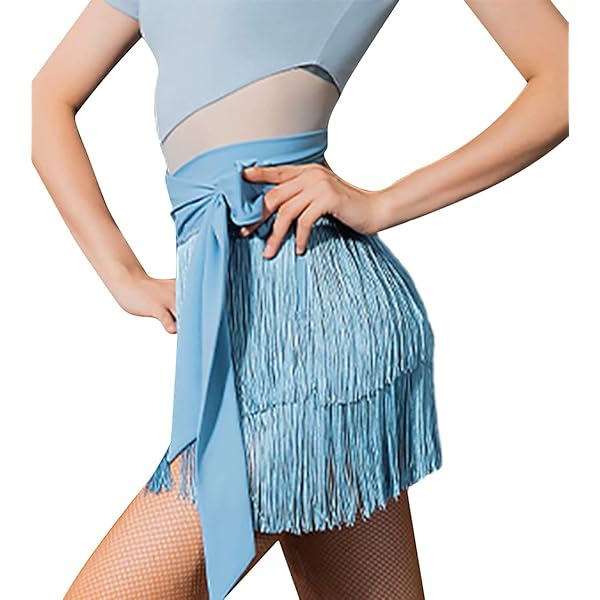 SEAUR - Jupe à Franges Pour Danse Latine - Avec Short Intégré