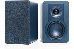 DALI KUPID - Altoparlante HiFi compatto e passivo di alta qualità, design a 2 vie con woofer da 4,5" e tweeter da 1", supporto da parete incluso (coppia) - Chilly Blue