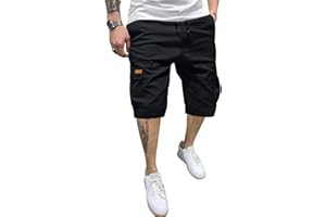AlvaQ Men's Cargo Shorts with Pockets Relaxed Fit Drawstring Golf Shorts Men Casual Stretch Shorts Twill Beach Shorts S-3XL