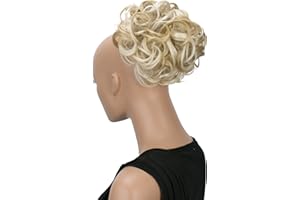 CAISHA Chignon Pezzo Di Capelli Treccia Chignon Chignon Hepburn Cravatta Per Capelli Updos Mix Biondo Chiaro HK125