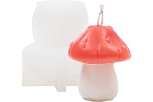 Mlysnd Moldes para Velas, Moldes Silicona Manualidades, Moldes de Silicona para Velas, para Decoración del Hogar, Manualidades, Velas Aromáticas, Jabón (Seta con Parte Superior Redonda)