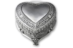 BinkeGG Tin Alloy Music Box Clock Movement Heart Shaped Music Box with Sankyo Music Mechanism (Option 65 Melodies) (Davy Jones (From Pirates of the Caribbean))