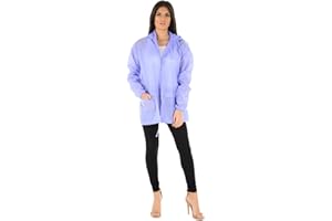 MyShoeStore Unisex Plain Kagool Raincoat Mens Womens Ladies Waterproof Summer Hooded Cagoule Lightweight Casual Jacket Shower Proof Windbreaker Kagoul Outdoor Festival Mac Top