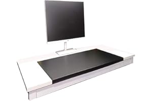 DUCHEN Tres Grand Sous-Main Bureau avec Protection des Bords xl,Tapis de Bureau Cuir Antidérapant xxl,Tapis de Souris étendu pour Ordinateur Portable xxxl,Étanche Tapis d'écriture Travail 800x500mm noir