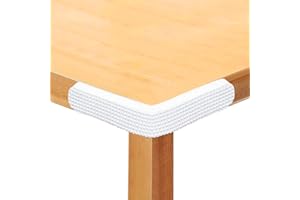 WOLAIYE Furniture Wall Protectors, Self-Adhesive EVA Foam Bumpers Strip, Soft Padding Edge Guards for Doors, Drawer, Cabinet, Table Corners, Chair Back(White, 20PCS)