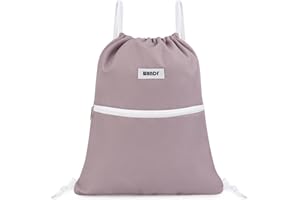 WANDF Drawstring Backpack String Bag Sackpack Cinch Water Resistant Nylon for Gym Shopping Sport Yoga