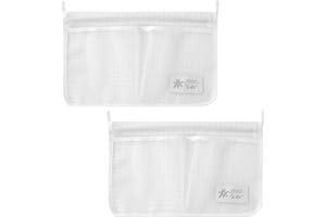 LSYYSL 2 Stück Kühlschrank-Aufbewahrungsnetztasche zum Aufhängen, ausgehöhlte Aufbewahrungstaschen, Küchen-Aufbewahrungs-Hängetaschen, multifunktionale Aufbewahrungstaschen (weiß)