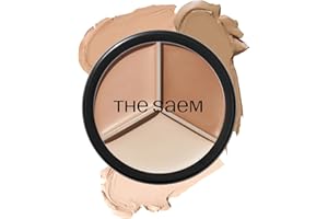 THE SAEM THESAEM Cover Perfection Triple Pot Concealer – Correttore 3 in 1 con copertura totale. Copre imperfezioni, occhiaie, macchie ed è ideale per illuminare e contouring 02 Contour Beige