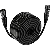 EBXYA XLR Kabel Microfoonkabel 3M 4 Pack - Premium 3-pins symmetrische XLR Mannelijke naar Vrouwelijke Microfoonkabel DMX Kabel XLR Patchkabel