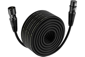 EBXYA Cavo XLR 30M Microfonico Bilanciato da Maschio a Femmina per Mixer, Mic, Podcast, DMX - 3-Pin
