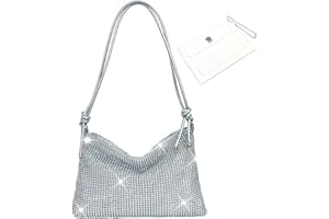 Thoquene Glitzer Tasche Damen, Glänzend Strass Abendtäschchen, Clutch Geldbörse