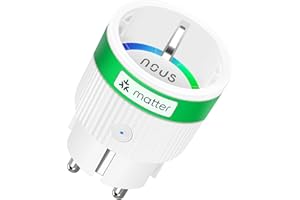 NOUS Matter Inteligentne Gniazdko z Pomiarem Zużycia Energii, Gniazdko WiFi, 16 A 3840 W, Kompatybilne z Alexa, Google Home, Tuya, Apple Home, Smart Things, WiFi 2,4 GHz