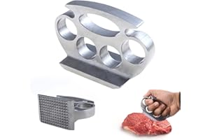 ALLWYOU Meat Tenderizer Hammer Stainless Aluminum Small Hand Meat Hammer Metal Meat Mallet Durable Meat Tenderiser Mallet Kitchen Tool Meat Smasher Meat Press for Steak Chicken Fish BBQ Tenderloin