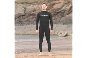 AQUATEC Muta uomo lunghezzza - 6 Taglie/ 3 Spessori : 2mm, 3/2mm & 5/4mm | Muta Da Uomo Di Alta Qualità In Neoprene Per Sport Acquatici & Molto Di Più | Zip Posteriore YKK