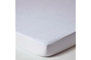 HOMESCAPES Frottee-Matratzenschoner 180x200 cm, wasserdichte Matratzenauflage mit Spannumrandung, Matratzenschutz waschbar & hypoallergen