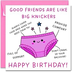Printperfect - Friend Birthday Card For Her - 'Big Knickers' - Female - Best Friend Birthday Card - Special Bestie Cards For Women - View 7