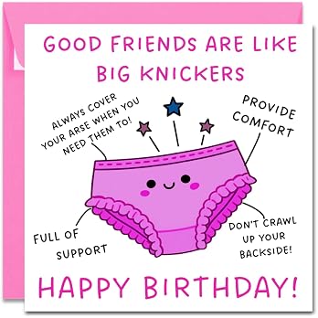Printperfect - Friend Birthday Card For Her - 'Big Knickers' - Female - Best Friend Birthday Card - Special Bestie Cards For Women - View 8