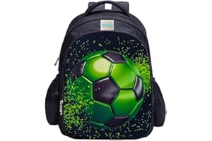 MATMO Soccer Backpack for Boys, Soccer Print Backpack Cool Football Pattern School Bag