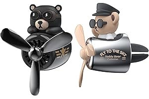 UMIKK Ambientador de coche con diseño de oso de dibujos animados, para coche, ambientador de aire, clips de ventilación, difusor de aroma, difusor de coche, perfume de aromaterapia, accesorio para coche